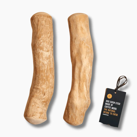 91G Coffee Wood Chew for Dogs — Natural Coffee Tree Wood — L Sizes