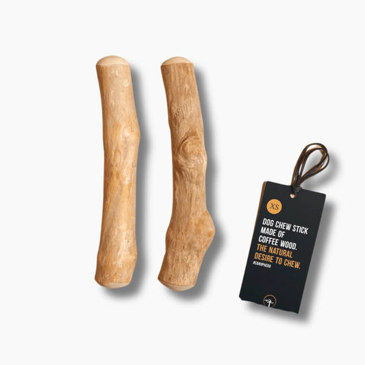 91G Coffee Wood Chew for Dogs — Natural Coffee Tree Wood — XS Sizes
